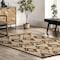 Nuloom Tegan Bohemain Diamond Leather and Jute Area Rug 5ft x 8ft VCRC02A-508 - alternate 1
